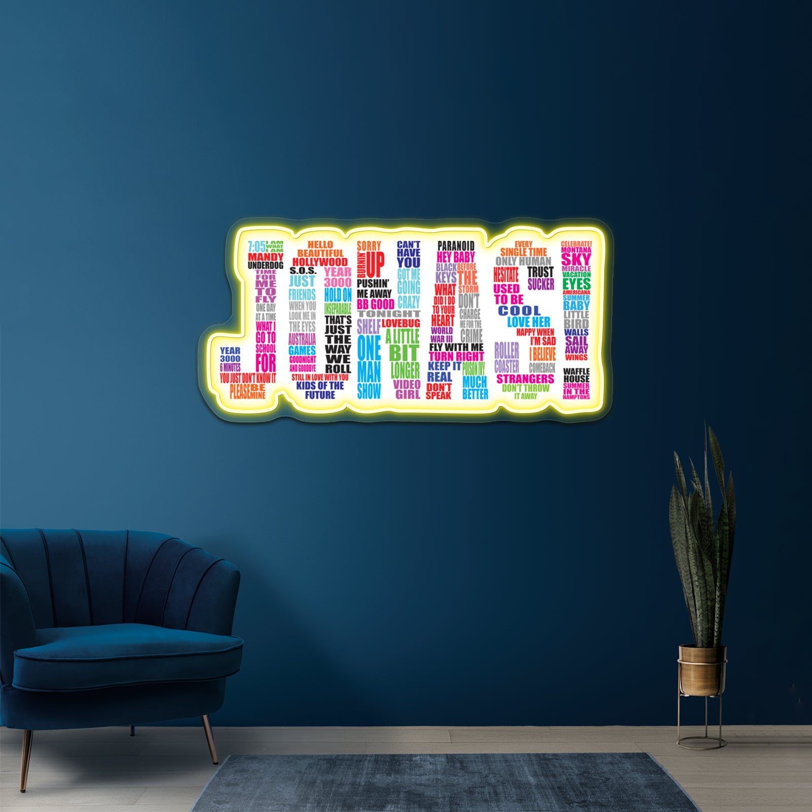 Jonas Brothers Albums Text Artwork Neon Signs For Sale