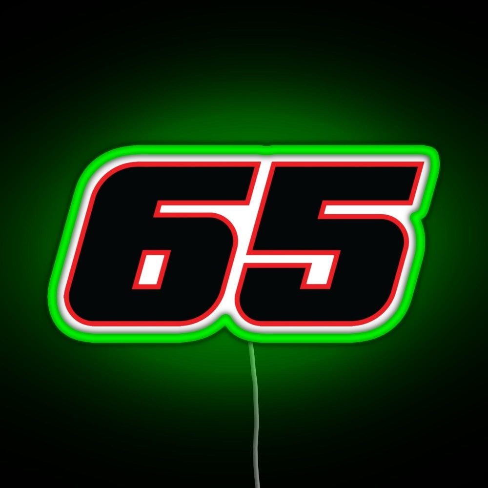 Jonathan Rea Race Number 65 Rgb Neon Sign