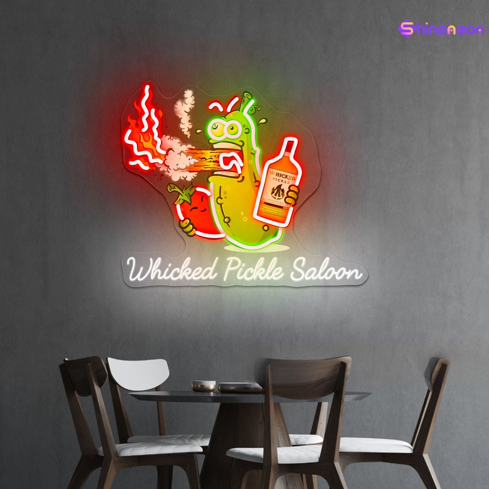 Jones' Whicked Pickle Saloon Custom Led Neon Sign