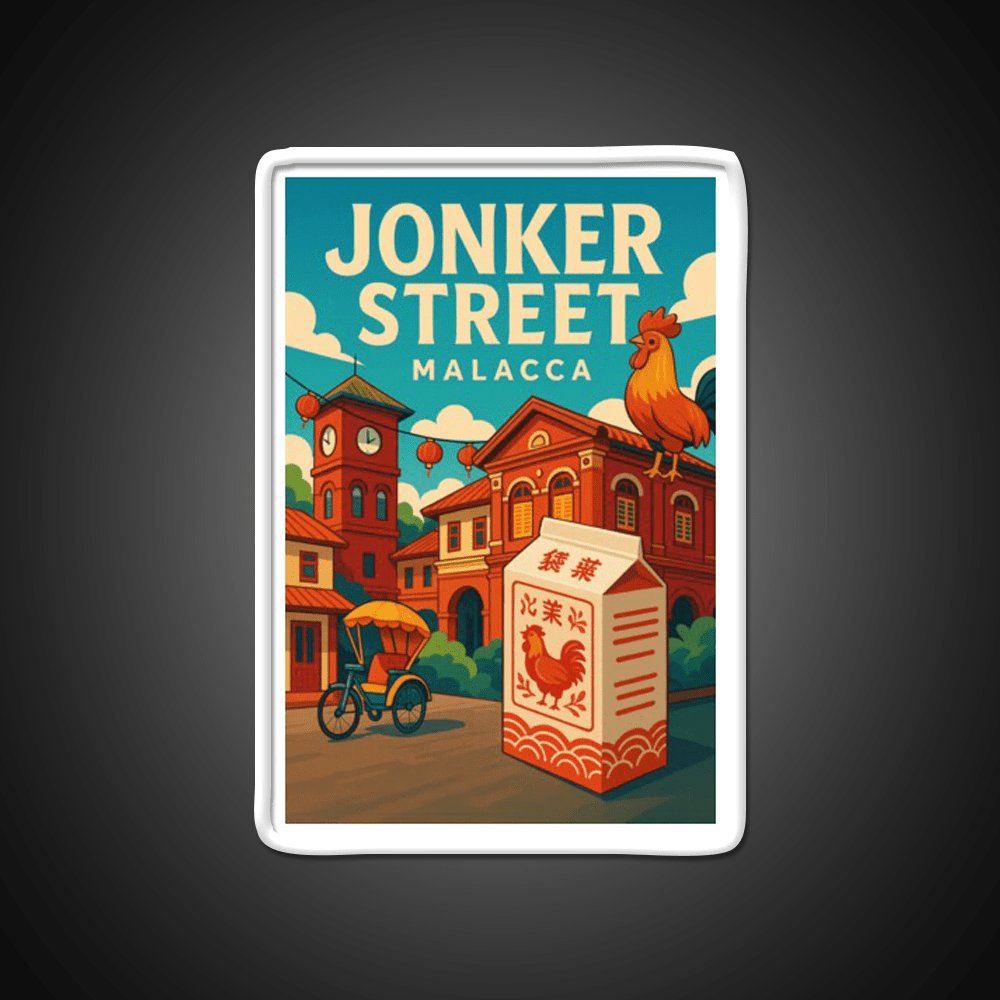 Jonker Street Clocktower And Rooster Box Asian Cultural Led Neon Sign Rgb Color - Shineneon