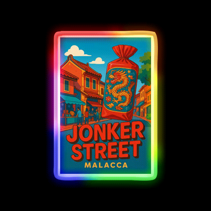 Jonker Street Dragon Lantern Malacca Asian Cultural Led Neon Sign Rgb Color - LED neon sign close-up detail