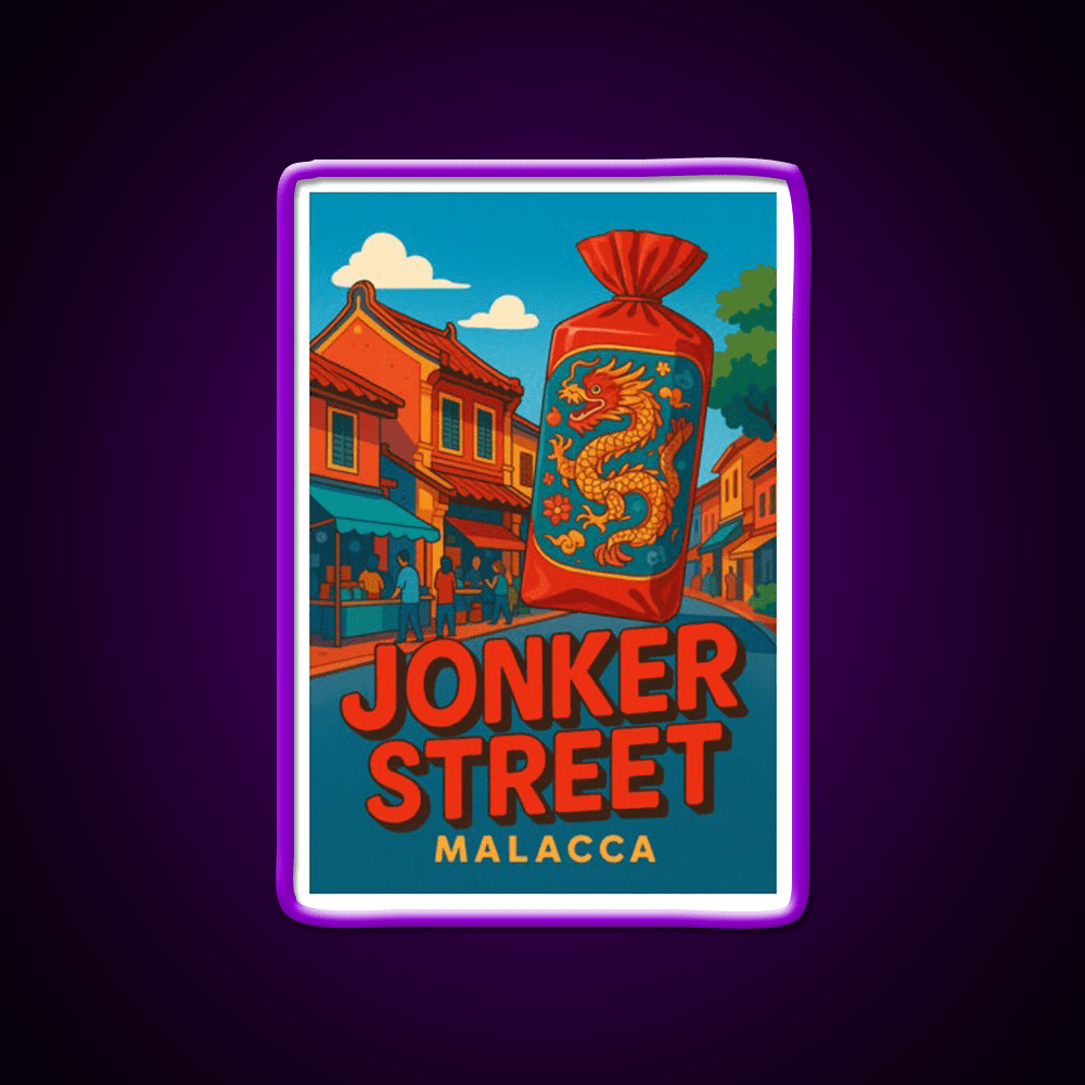 Jonker Street Dragon Lantern Malacca Asian Cultural Led Neon Sign Rgb Color - Shineneon