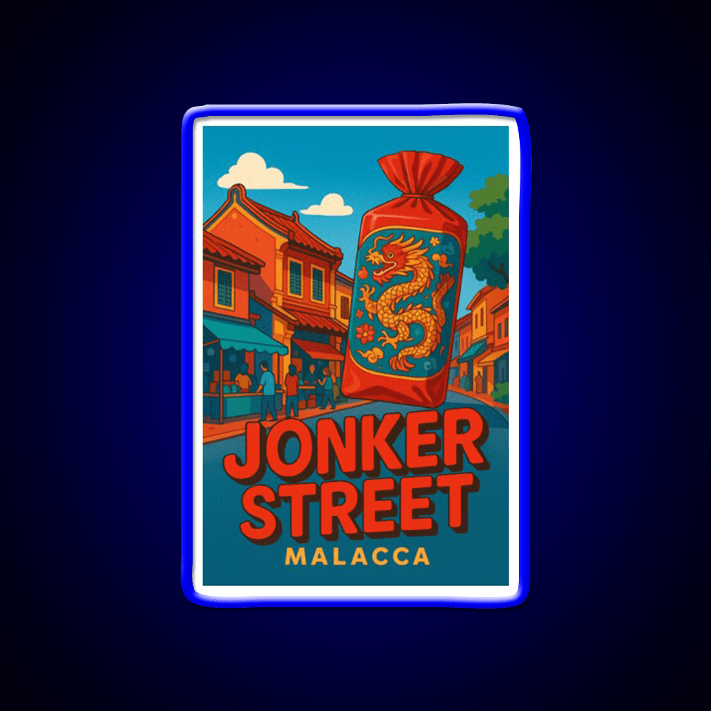 Jonker Street Dragon Lantern Malacca Asian Cultural Led Neon Sign Rgb Color - Shineneon