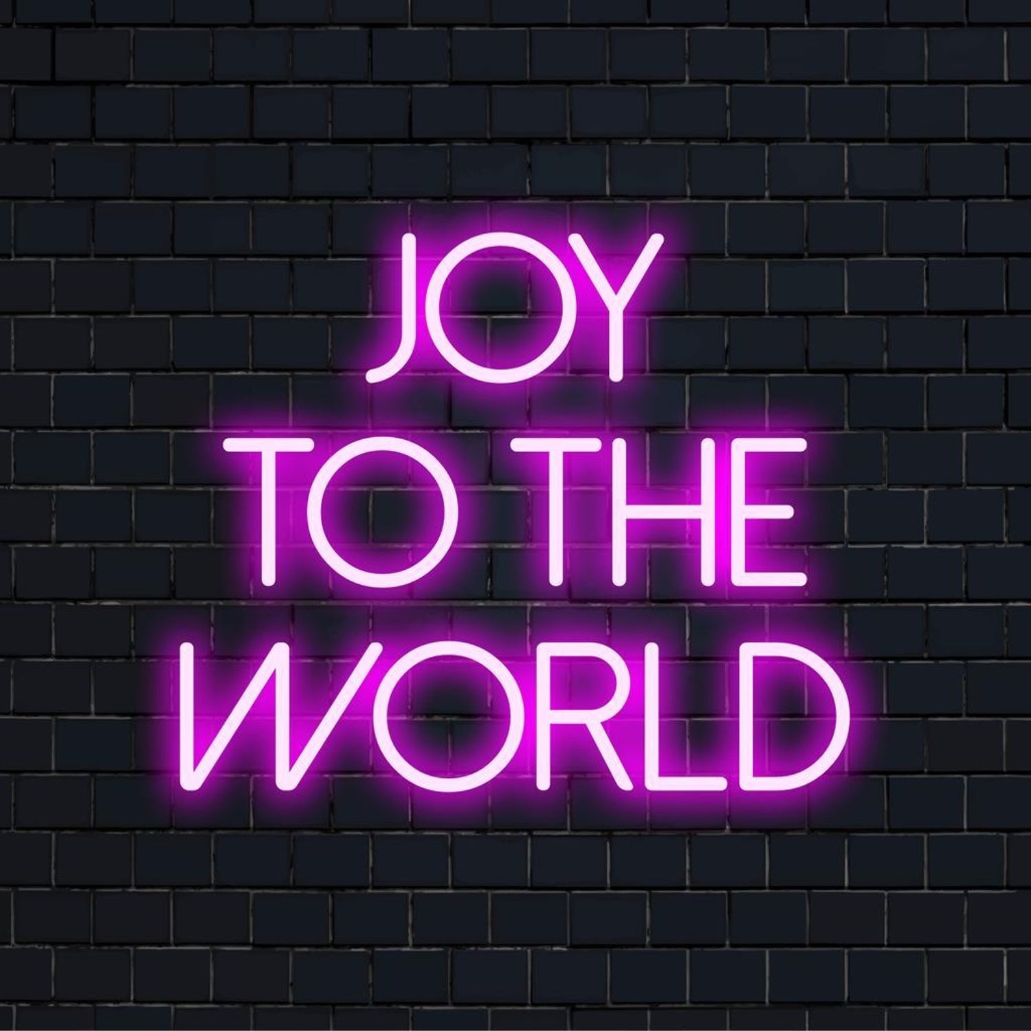Joy To The World Pink-Purple Led Neon Sign For Christmas Home Cafe Decor | Shineneon
