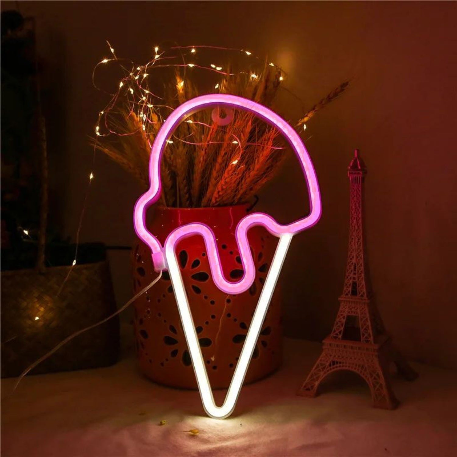 Joyful Ice Cream Scoop Cone Summer Led Neon Sign | Shineneon