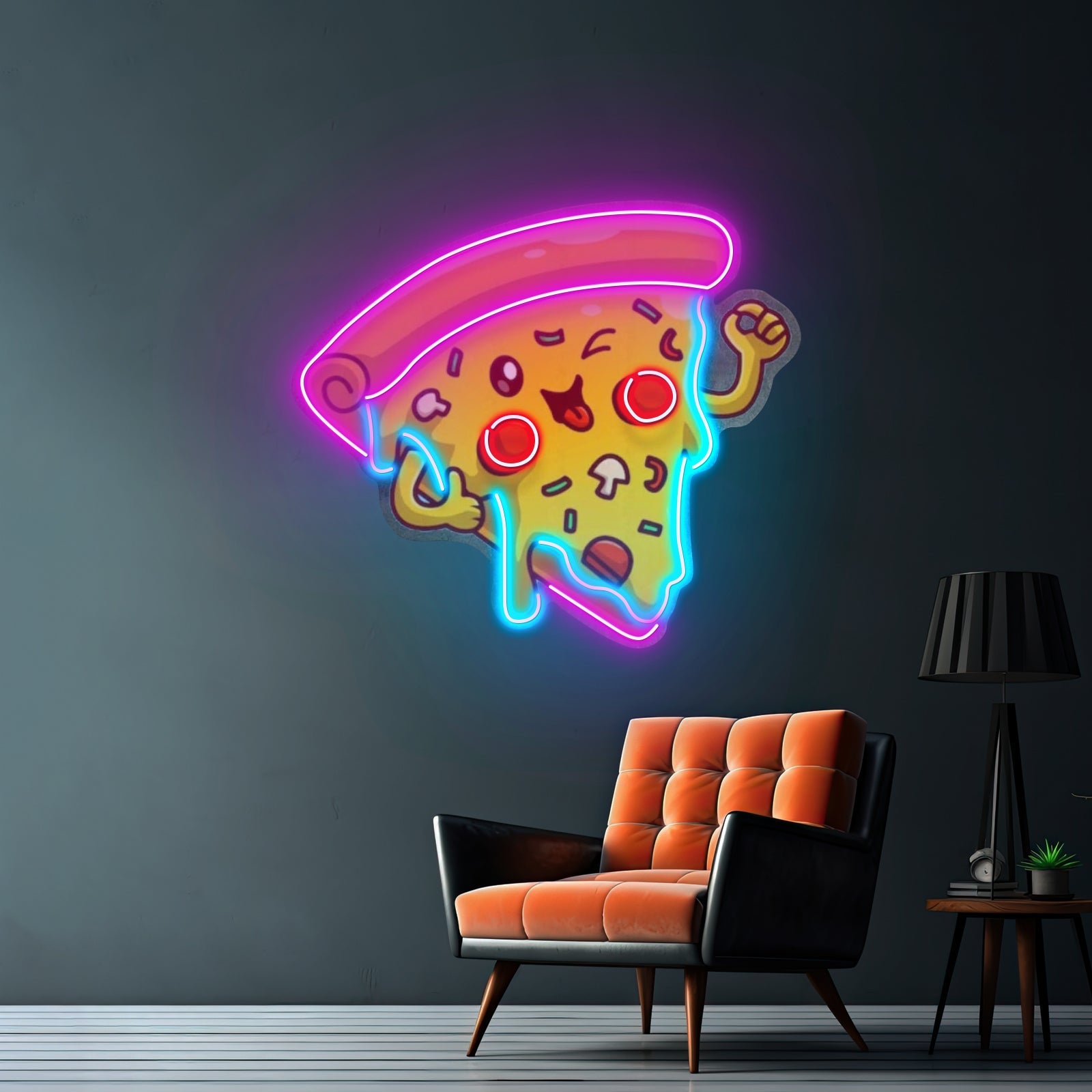 Joyful Pizza Custom Led Signs Artwork For Sale - Shineneon