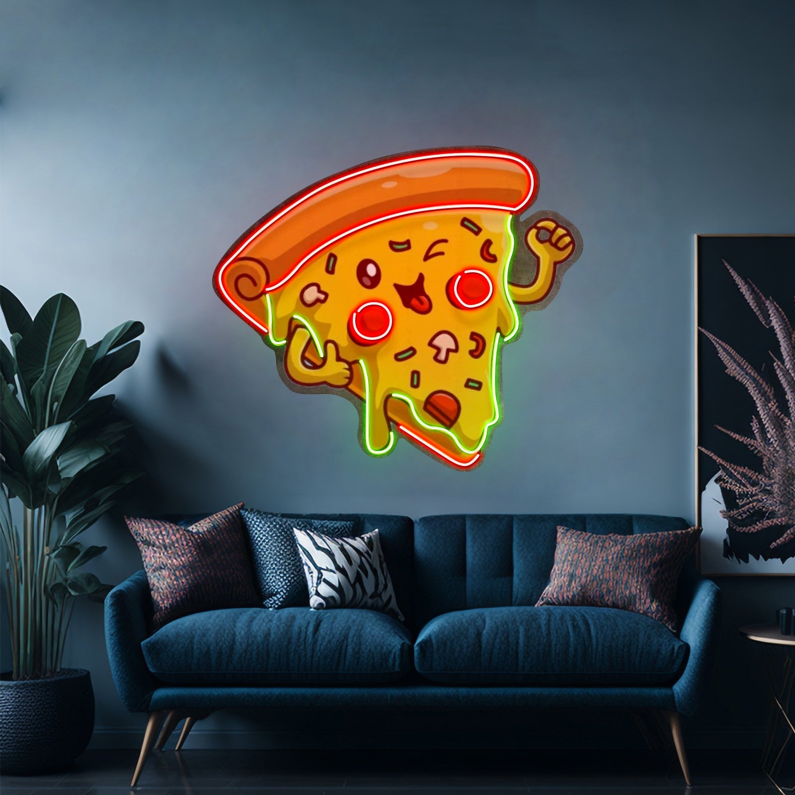 Joyful Pizza Custom Led Signs Artwork For Sale - Shineneon