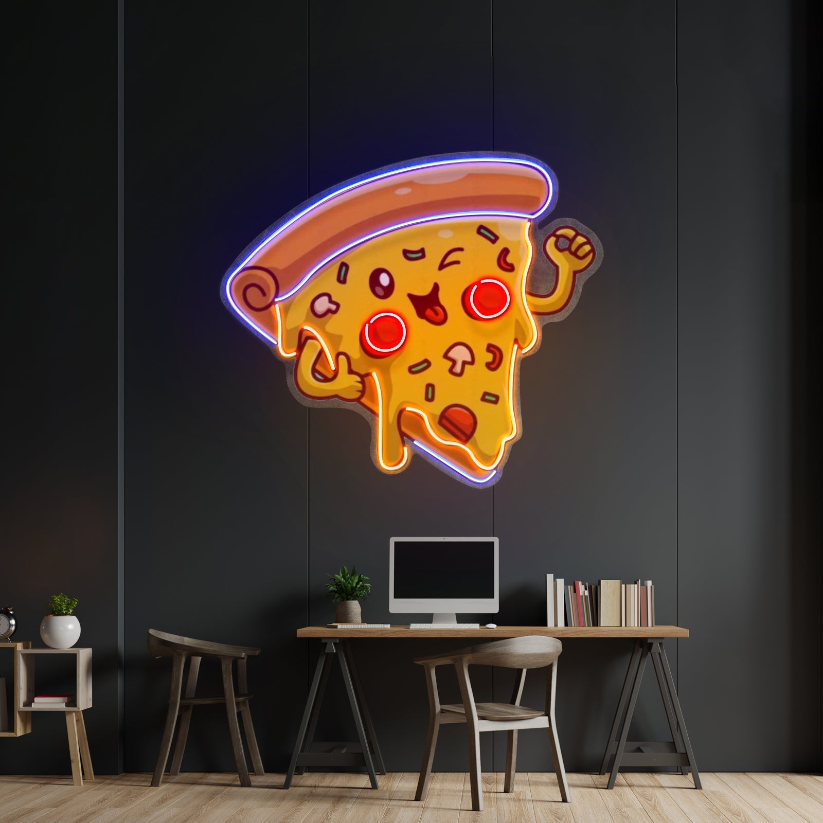 Joyful Pizza Custom Led Signs Artwork For Sale - Shineneon
