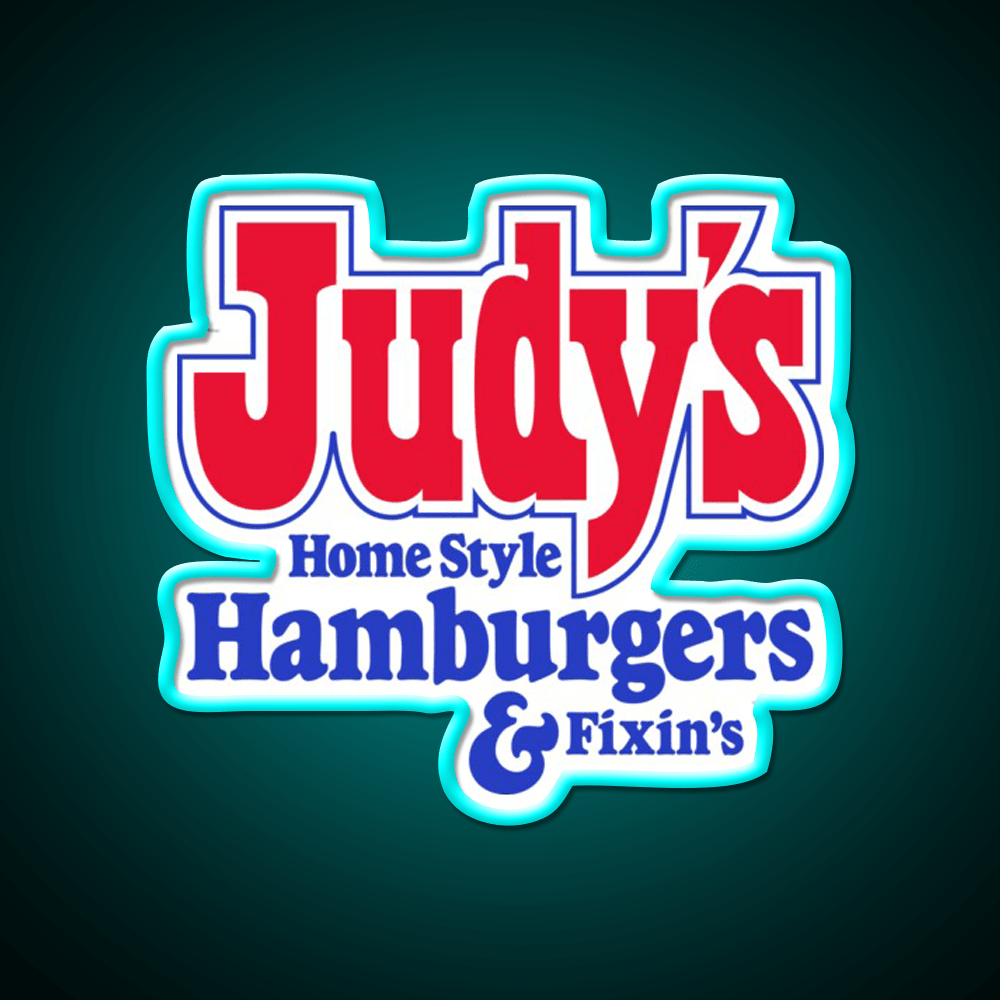 Judys Home Style Hamburgers Fast Food Led Neon Sign For Burger Place Rgb Color - Shineneon