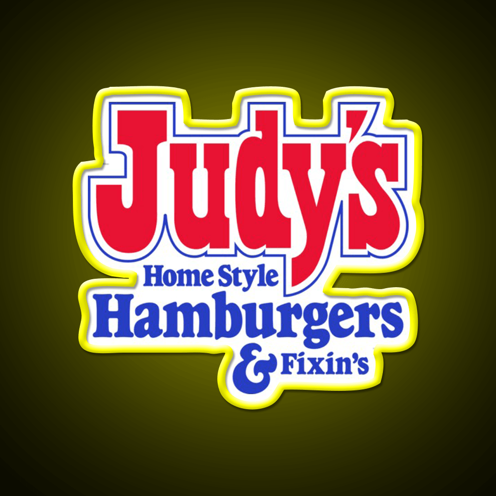 Judys Home Style Hamburgers Fast Food Led Neon Sign For Burger Place Rgb Color - Shineneon