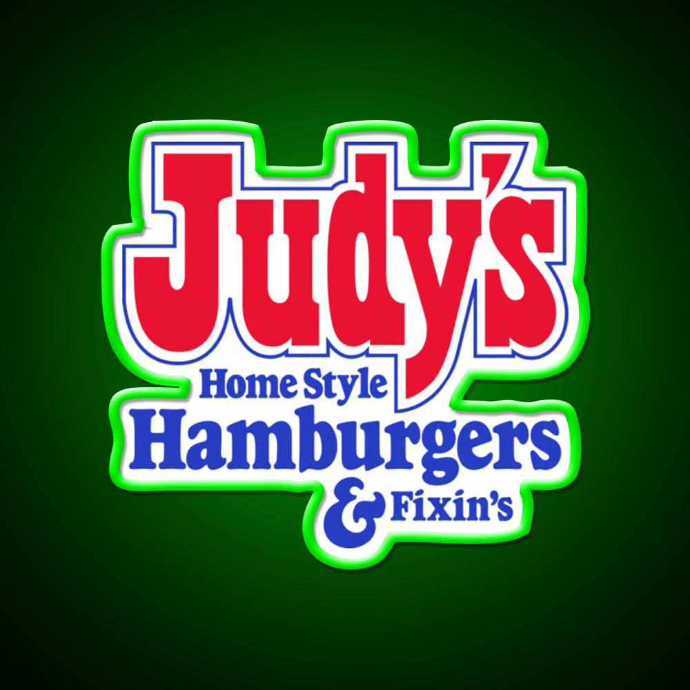 Judys Home Style Hamburgers Fast Food Led Neon Sign For Burger Place Rgb Color - Shineneon
