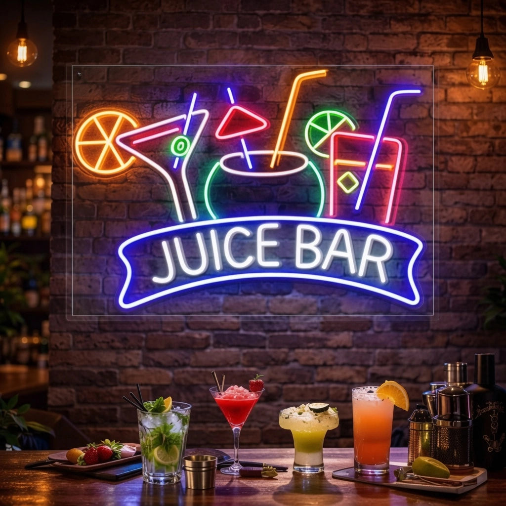Juice Bar LED Neon Sign Home Wall Art - 01 Original Product Image