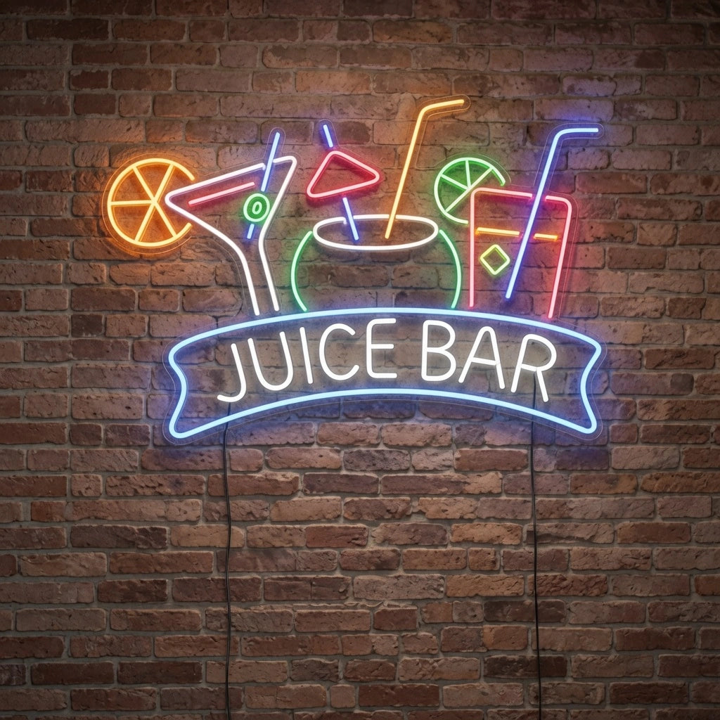 Juice Bar Wall Decor LED Neon Sign - 04 Size Image