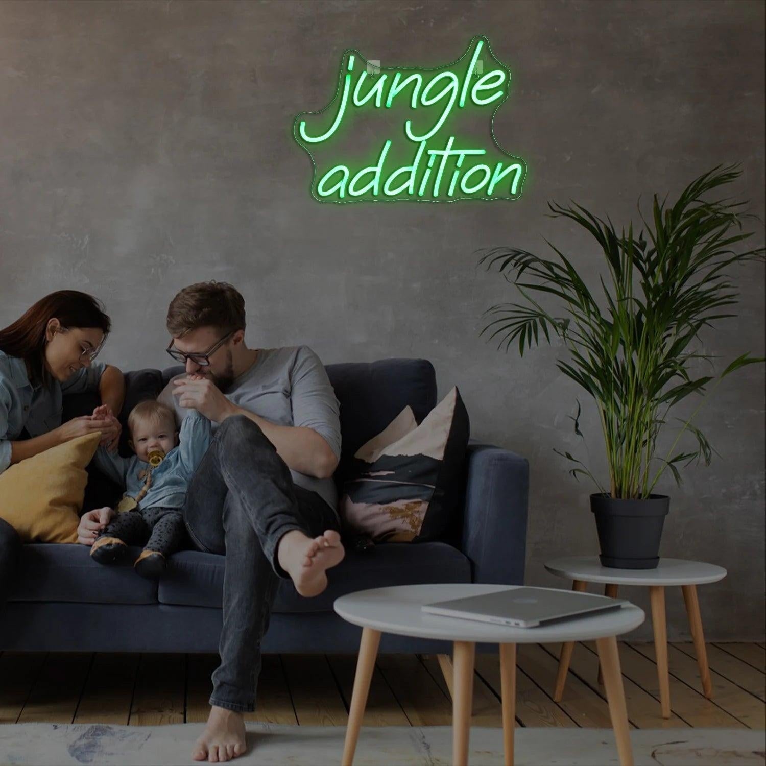 Jungle Addition Green Led Neon Sign Indoor Jungle Theme Decor - Shineneon