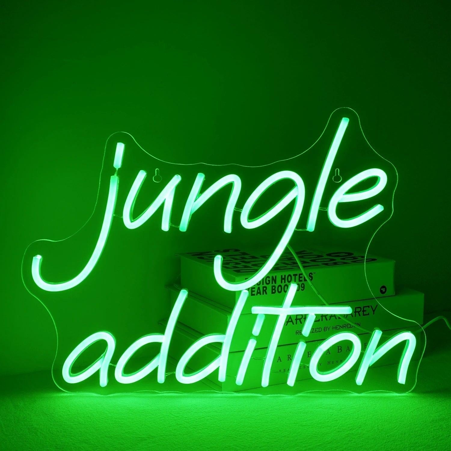 Jungle Addition Green Led Neon Sign Indoor Jungle Theme Decor - Shineneon