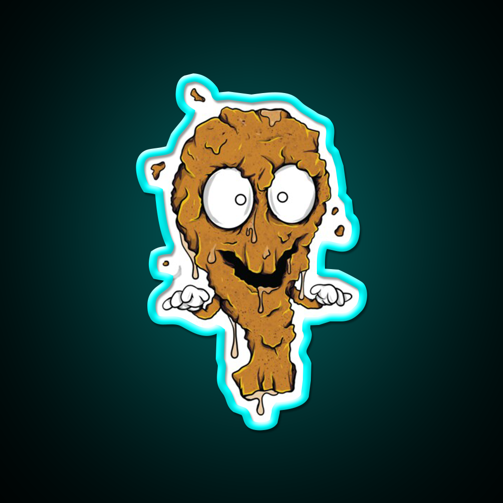 Junkfood Zombie Fried Chicken Fast Food Led Neon Sign For Burger Place Rgb Color