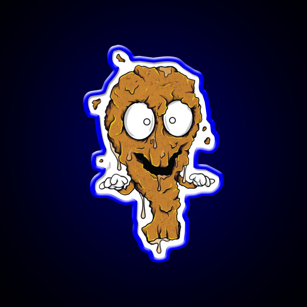 Junkfood Zombie Fried Chicken Fast Food Led Neon Sign For Burger Place Rgb Color