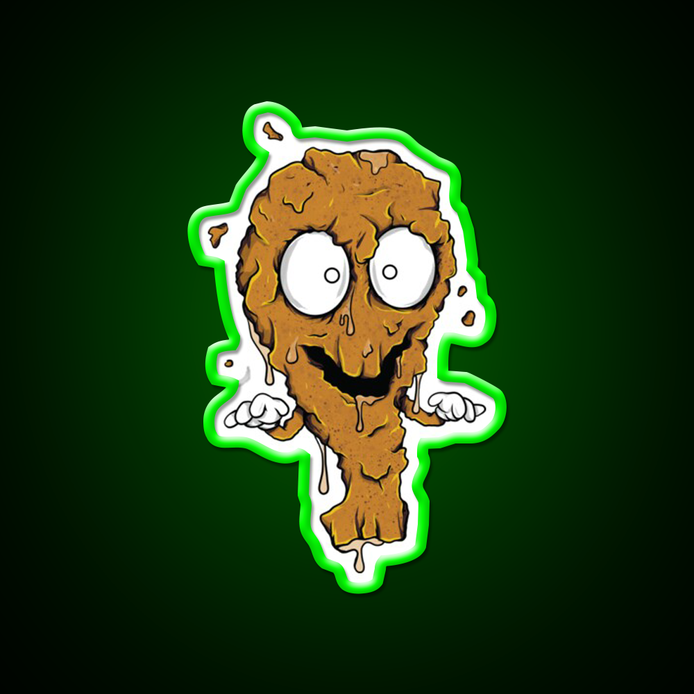 Junkfood Zombie Fried Chicken Fast Food Led Neon Sign For Burger Place Rgb Color