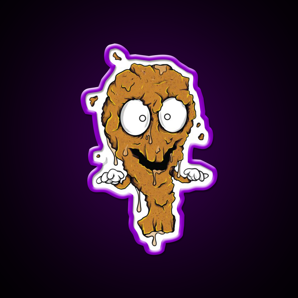 Junkfood Zombie Fried Chicken Fast Food Led Neon Sign For Burger Place Rgb Color