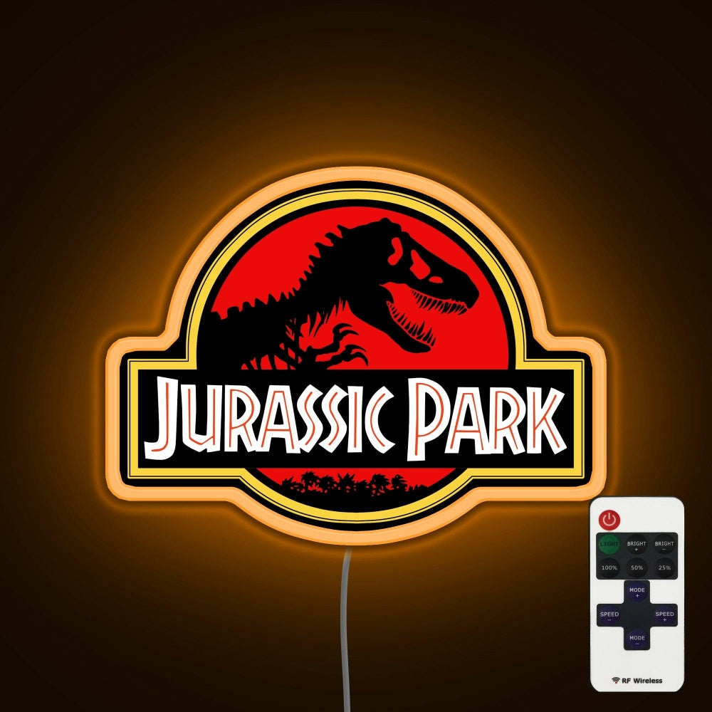 Jurassic Park Movie Neon Sign - Custom LED neon sign front view