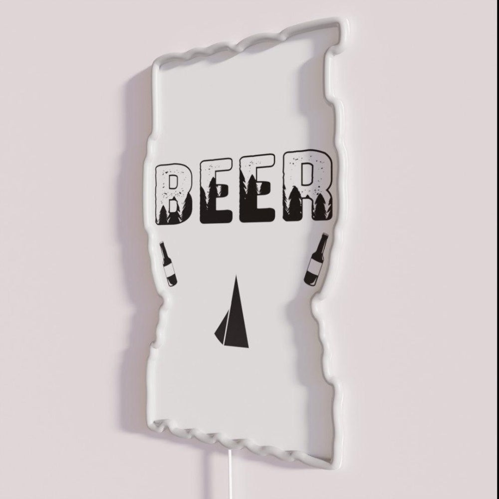 Just Another Beer Drinker Rgb Led Neon Sign - Neon sign mounted on wall in room