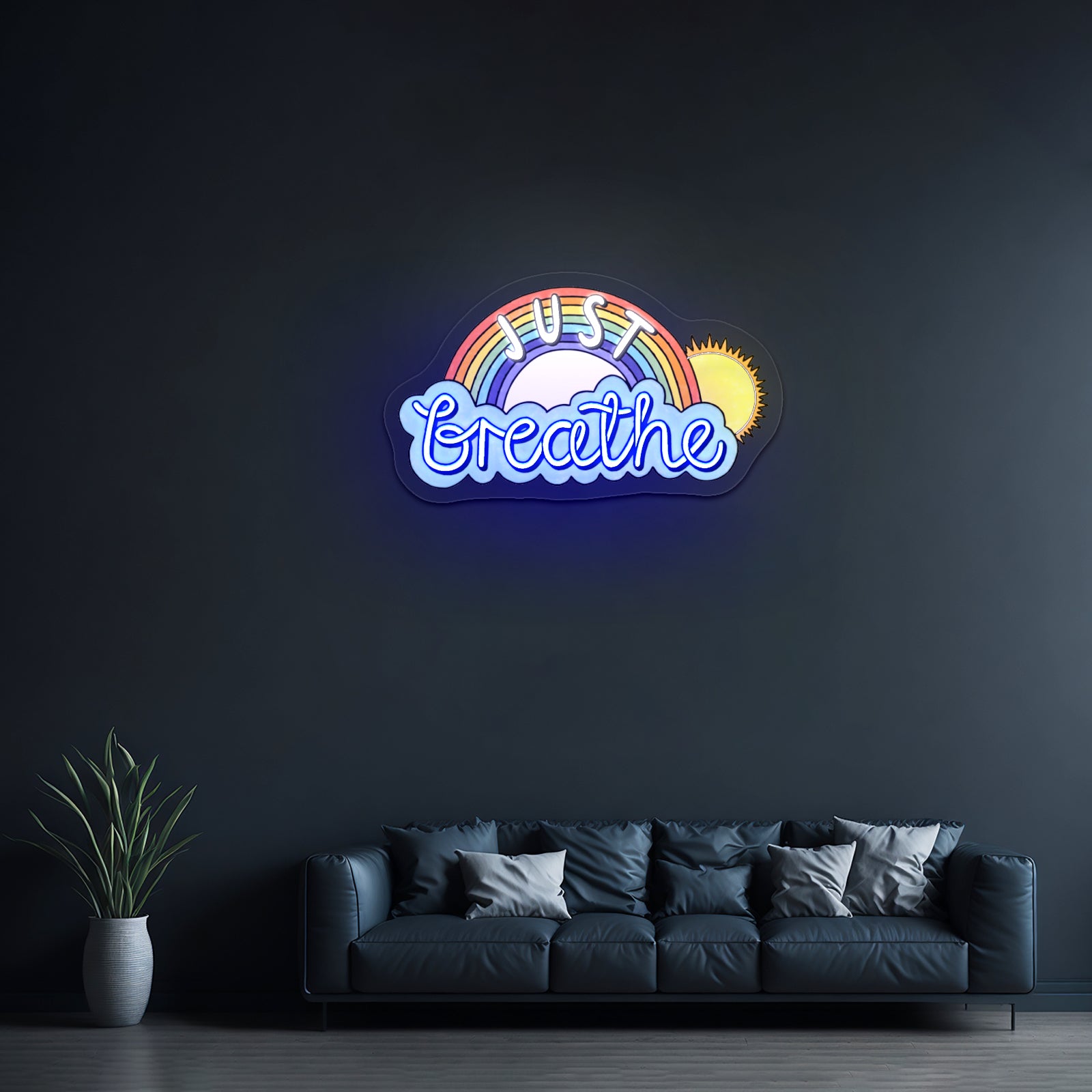 Just Breathe Artwork Cheap Neon Signs