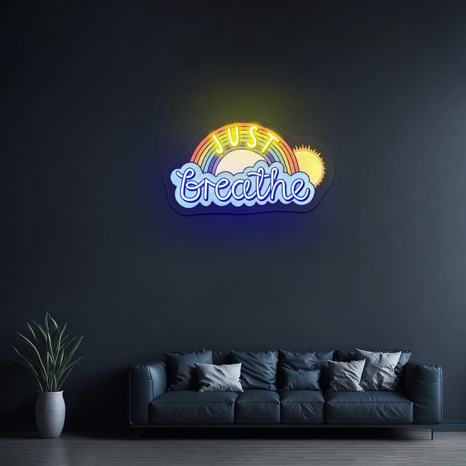 Just Breathe Artwork Cheap Neon Signs