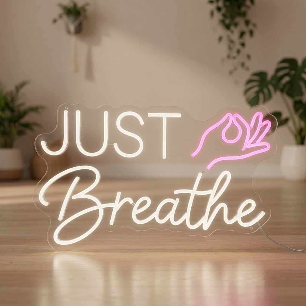Just Breathe LED Neon Sign Wall Neon Sign - Shineneon
