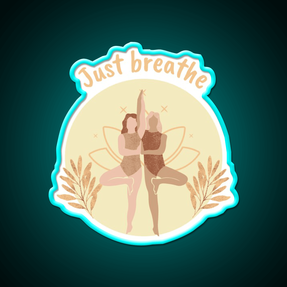 Just Breathe Yoga Led Neon Sign For Wellness Space Rgb Color - Shineneon