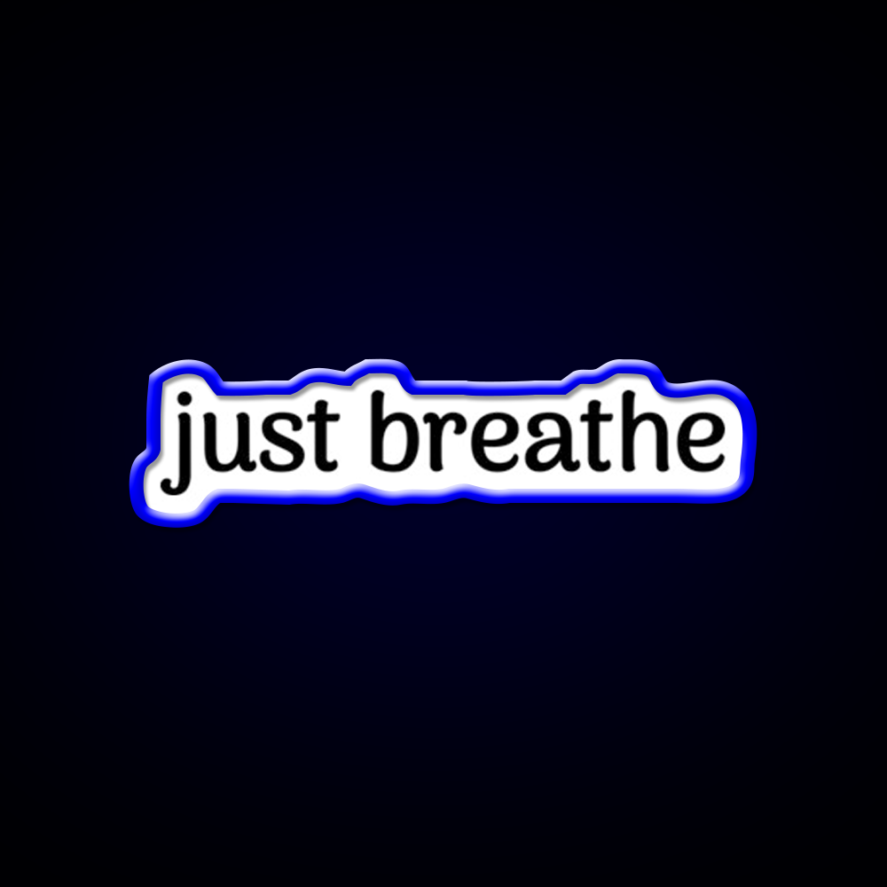 Just Breathe Yoga Quotes Yoga Led Neon Sign For Wellness Space Rgb Color