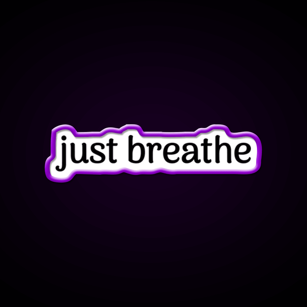 Just Breathe Yoga Quotes Yoga Led Neon Sign For Wellness Space Rgb Color - Shineneon