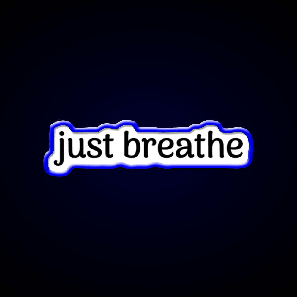 Just Breathe Yoga Quotes Yoga Led Neon Sign For Wellness Space Rgb Color - Shineneon