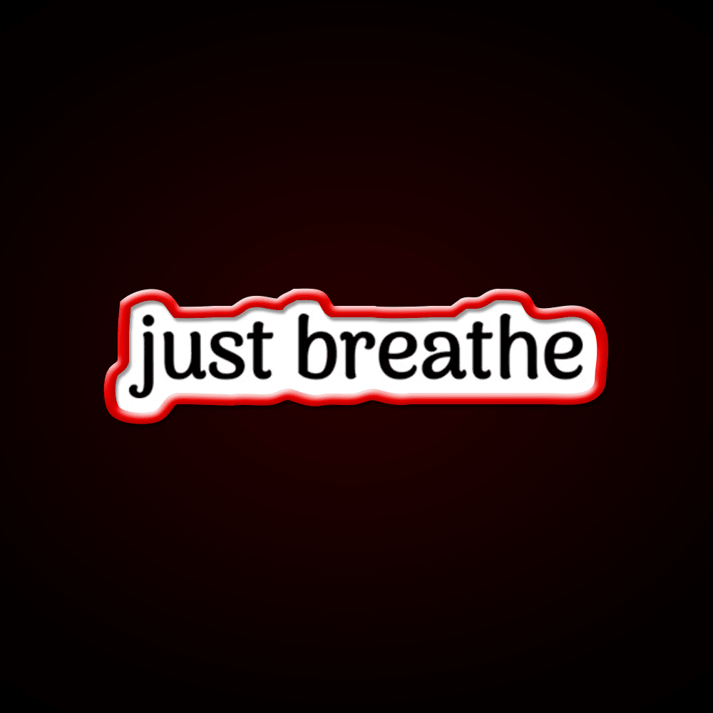 Just Breathe Yoga Quotes Yoga Led Neon Sign For Wellness Space Rgb Color - Shineneon