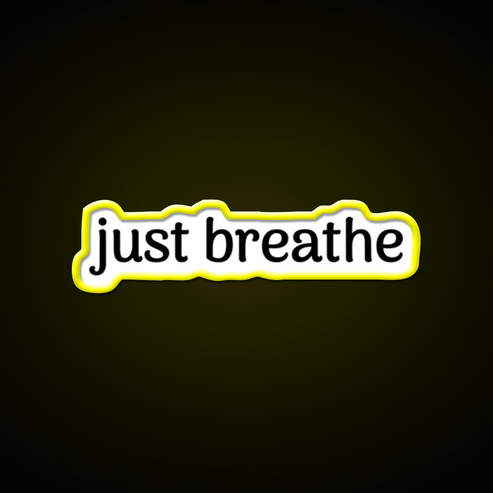 Just Breathe Yoga Quotes Yoga Led Neon Sign For Wellness Space Rgb Color