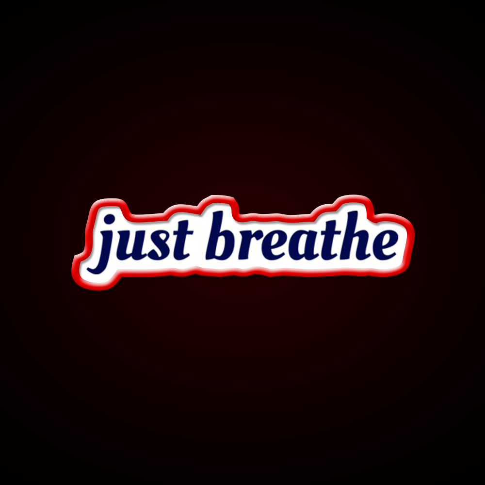 Just Breathe Yogi Yoga Led Neon Sign For Wellness Space Rgb Color