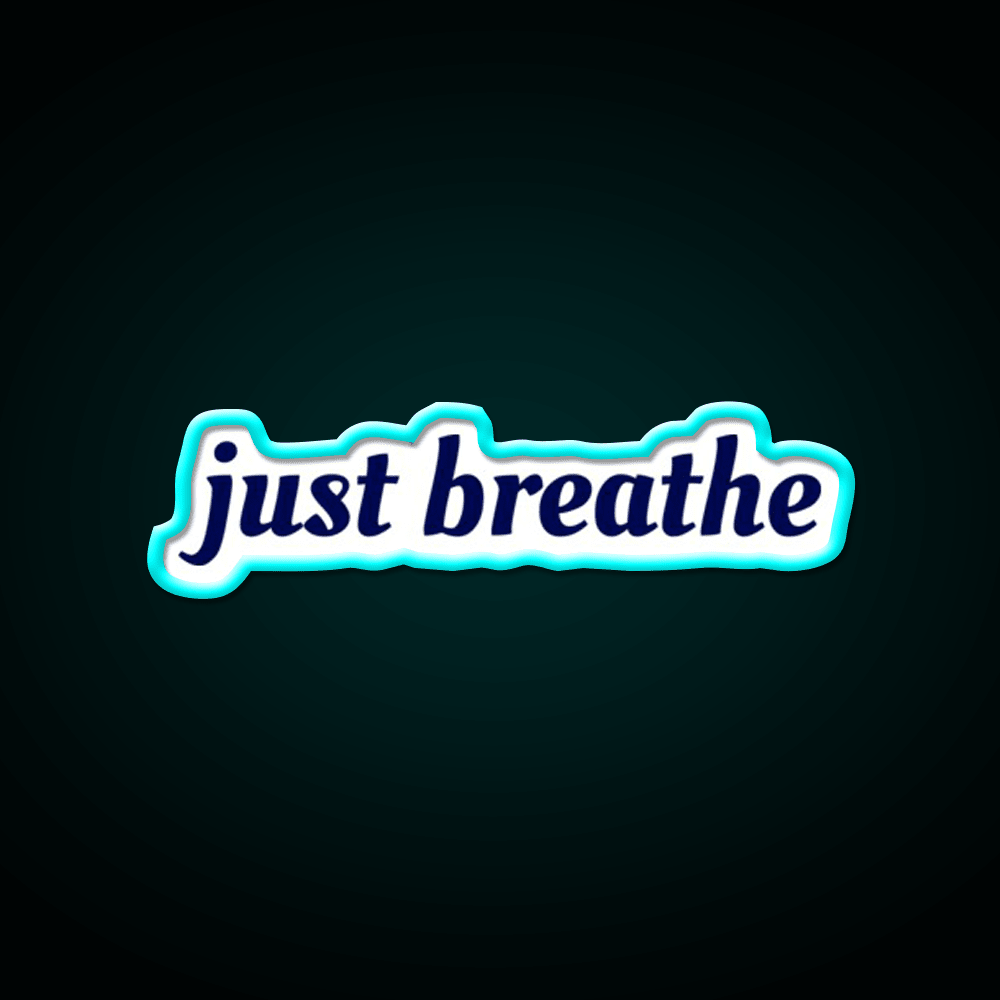 Just Breathe Yogi Yoga Led Neon Sign For Wellness Space Rgb Color - Shineneon