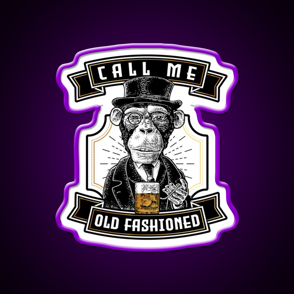 Just Call Me Old Fashioned Whiskey Cocktail Bar Decor Led Neon Sign Rgb Color - LED neon sign view 9