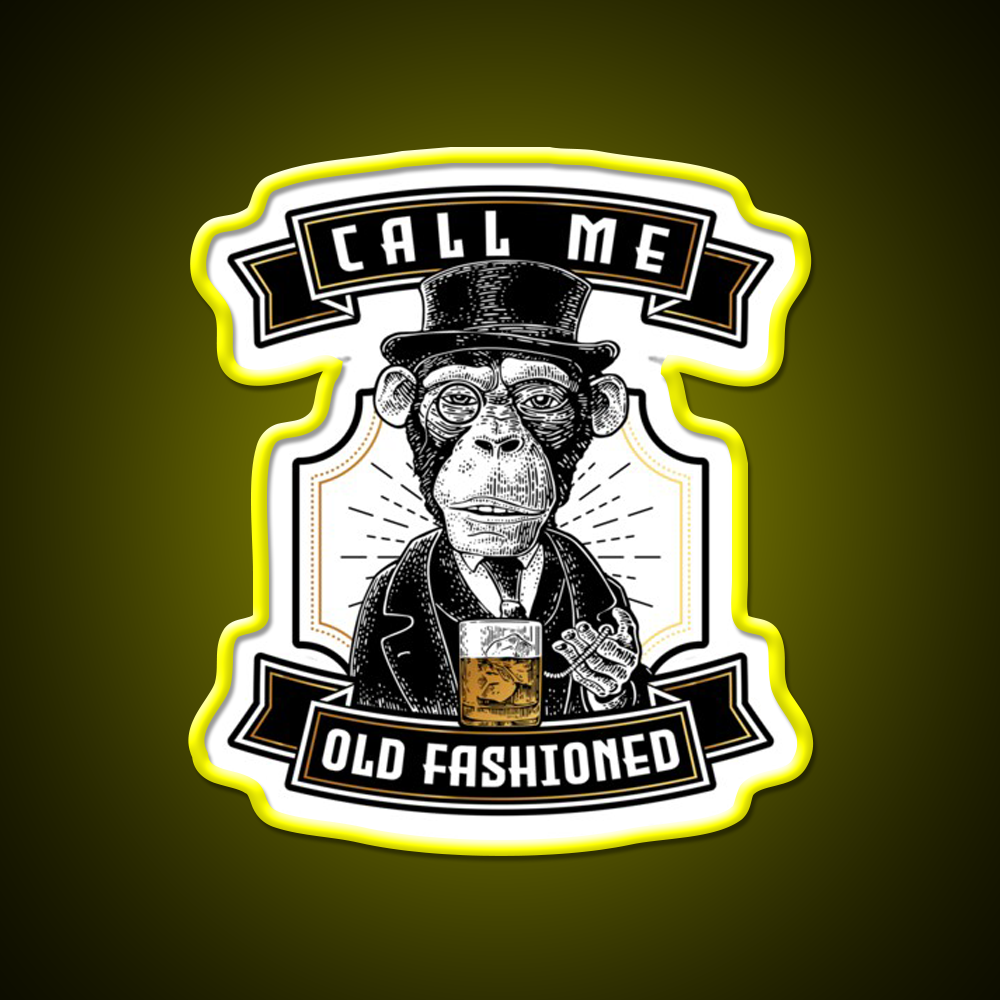 Just Call Me Old Fashioned Whiskey Cocktail Bar Decor Led Neon Sign Rgb Color - LED neon sign view 7