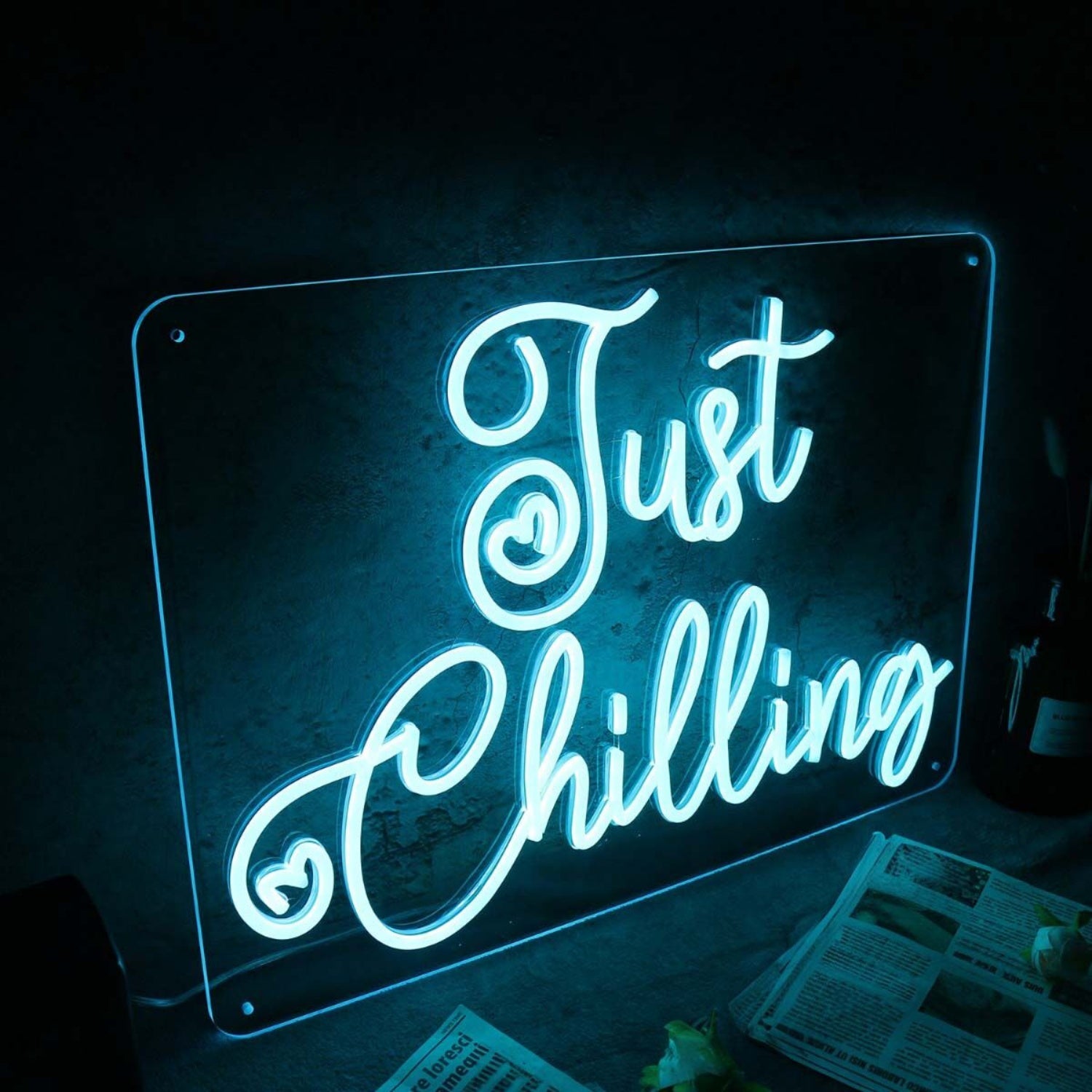 Just Chilling Blue Custom Led Neon Sign | Shineneon