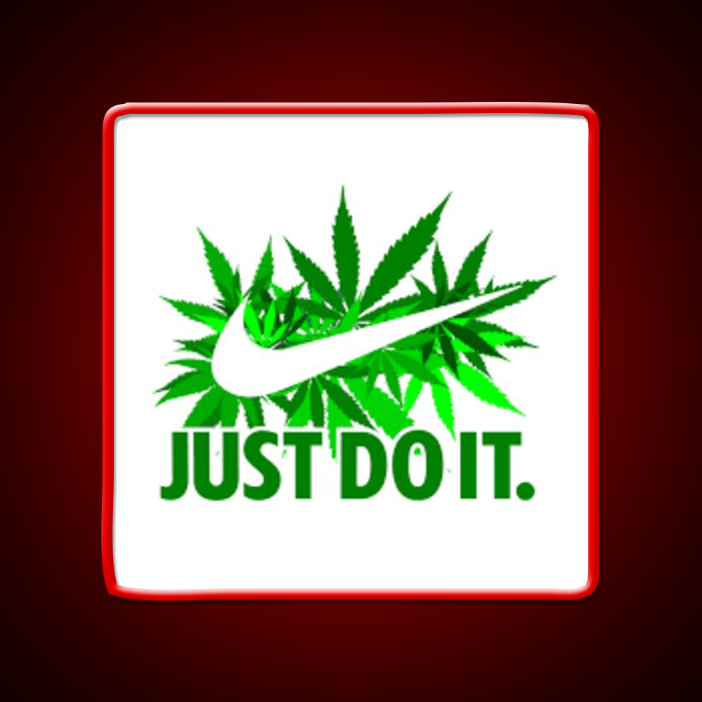 Just Do It Hemp Inspired Green Leaf Led Neon Sign Rgb Color - LED neon sign view 10