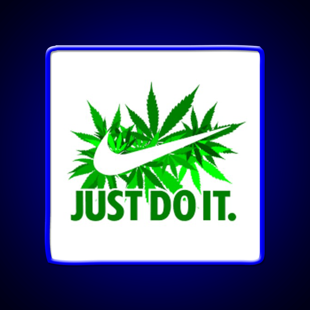 Just Do It Hemp Inspired Green Leaf Led Neon Sign Rgb Color - Shineneon