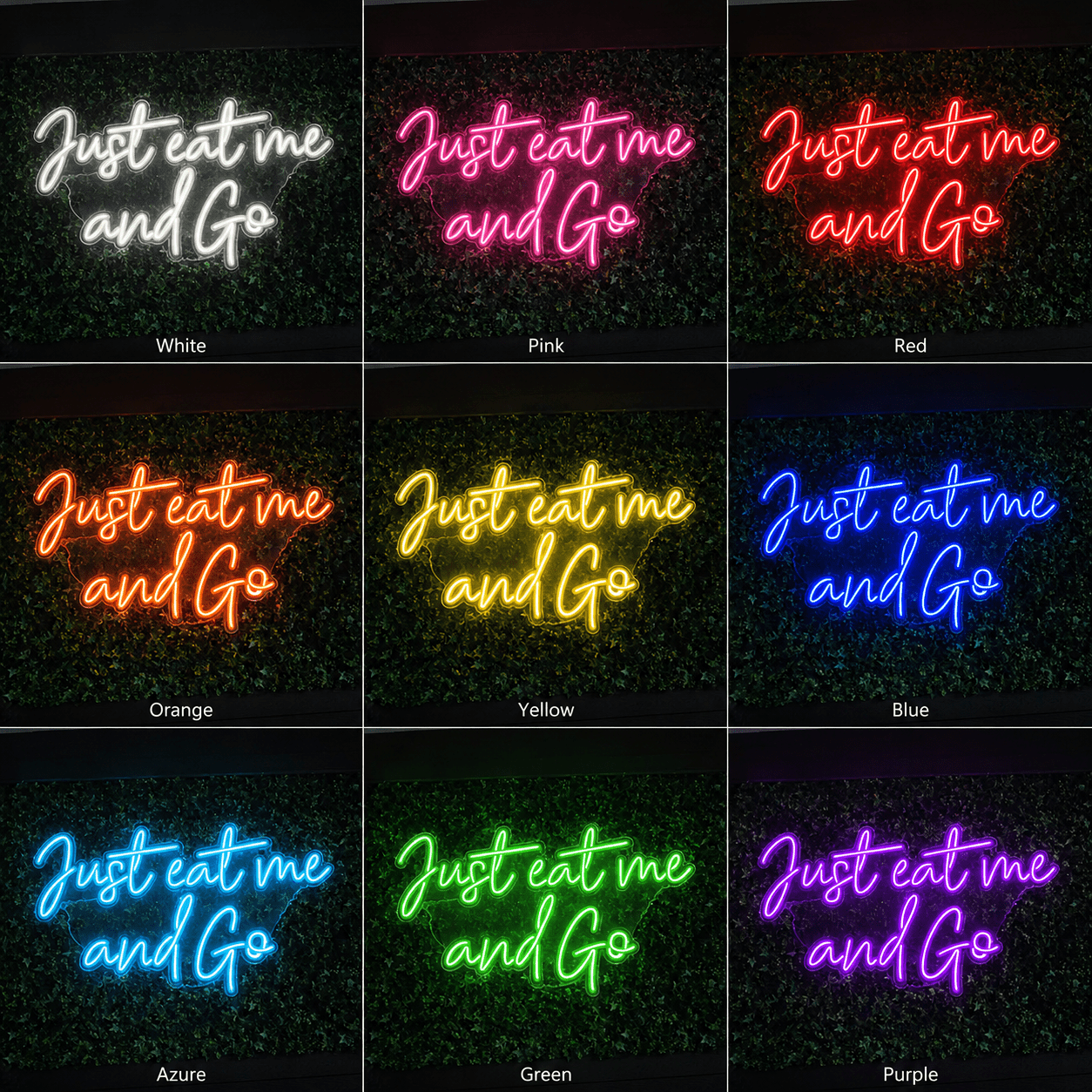 Just Eat Me And Go Wall Decor LED Neon Sign - Shineneon