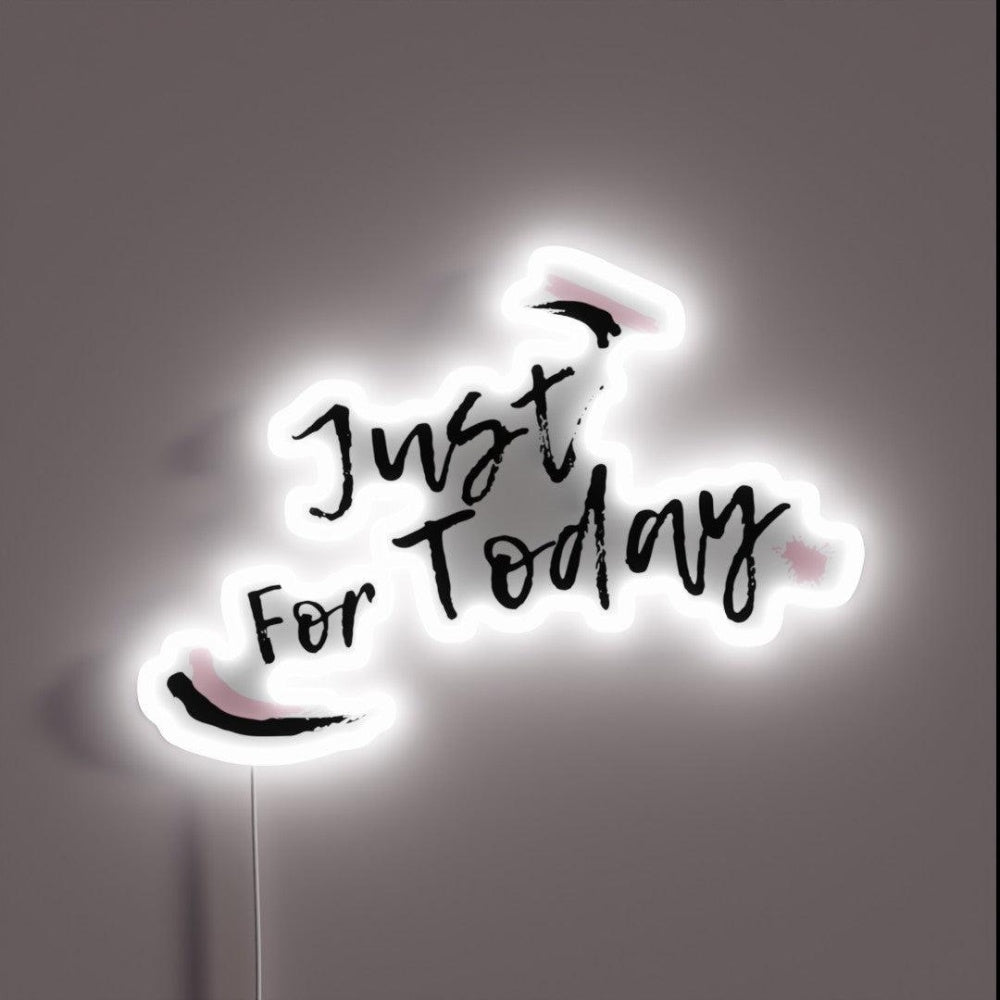 Just For Today Jft Alcoholic Recovery Rgb Led Neon Sign - Custom LED neon sign front view