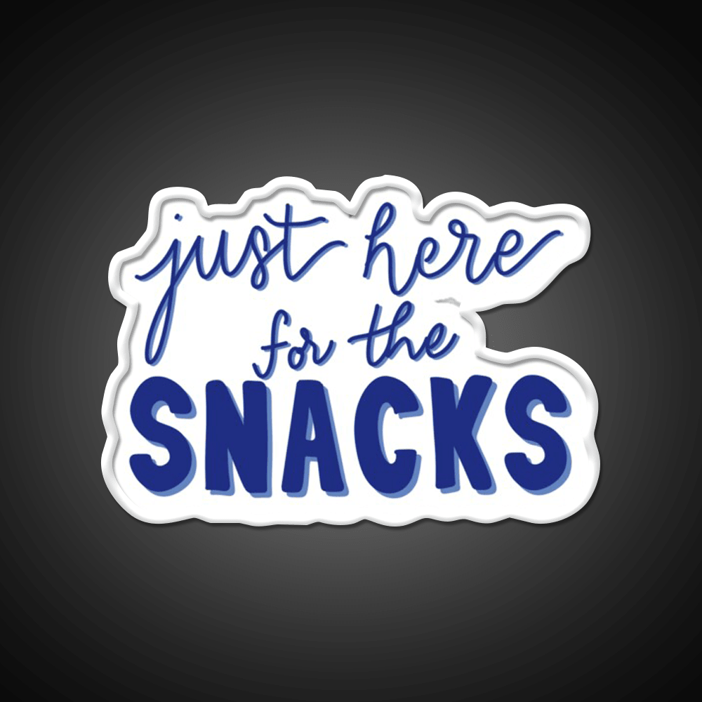 Just Here For The Snacks Blue Snack Food Led Neon Sign Rgb Color - Shineneon