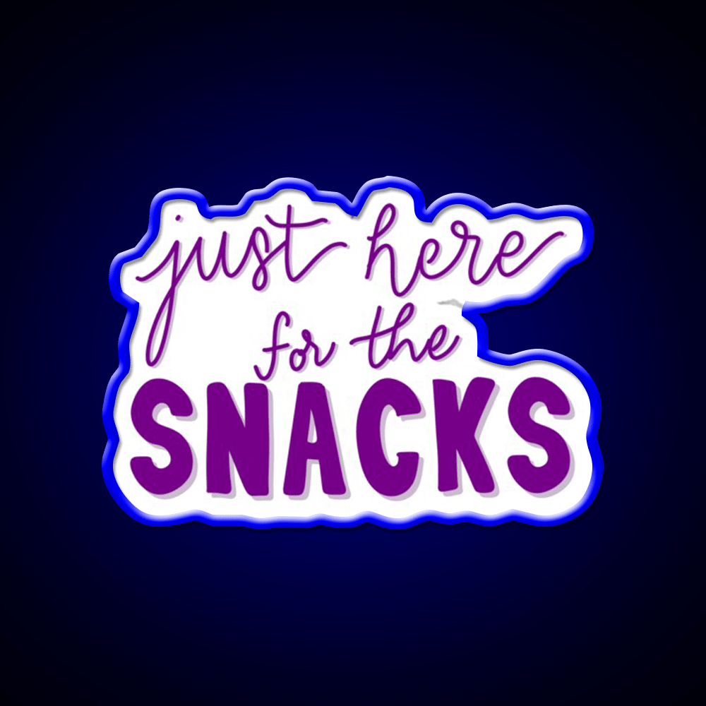 Just Here For The Snacks Purple Snack Food Led Neon Sign Rgb Color - Shineneon