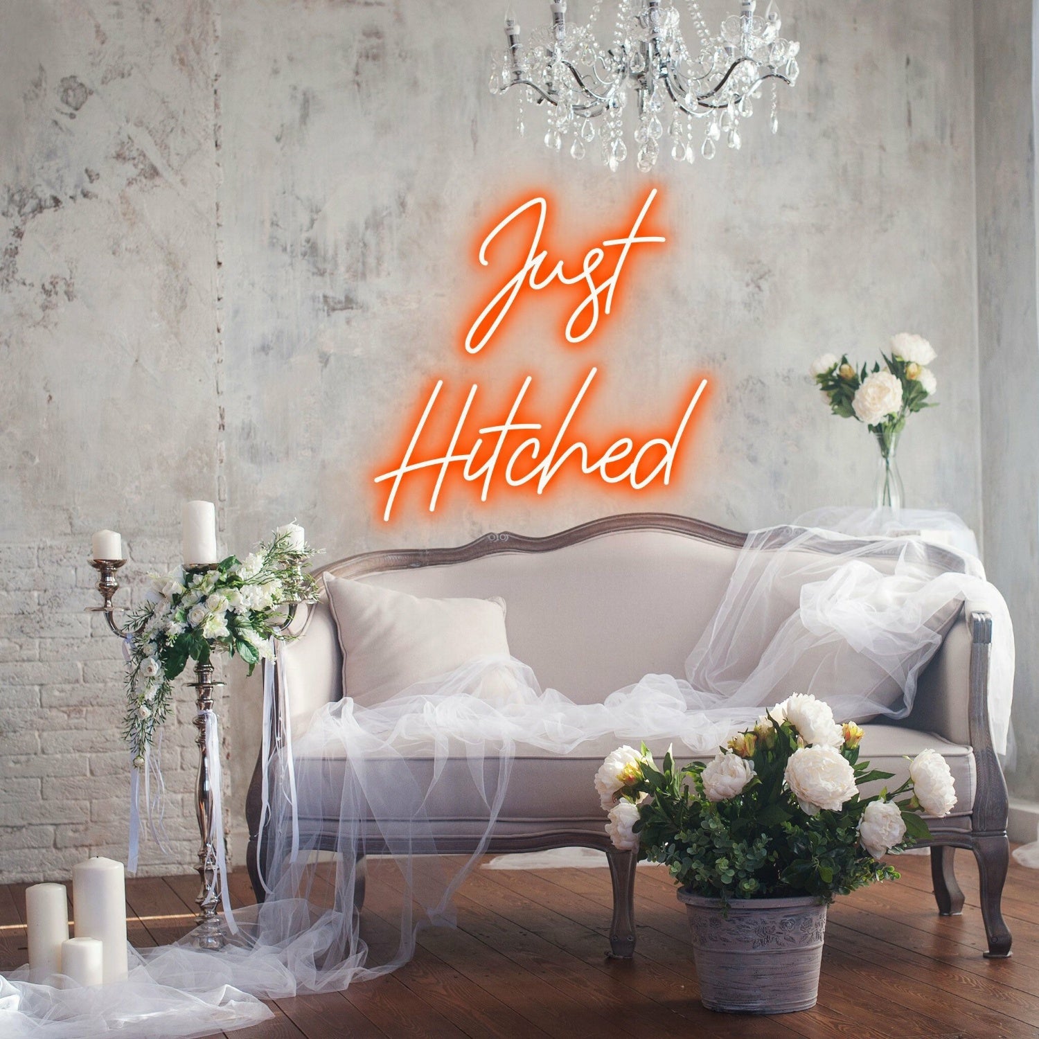 Just Hitched Joyous Neon Celebration For Newlyweds | Shineneon