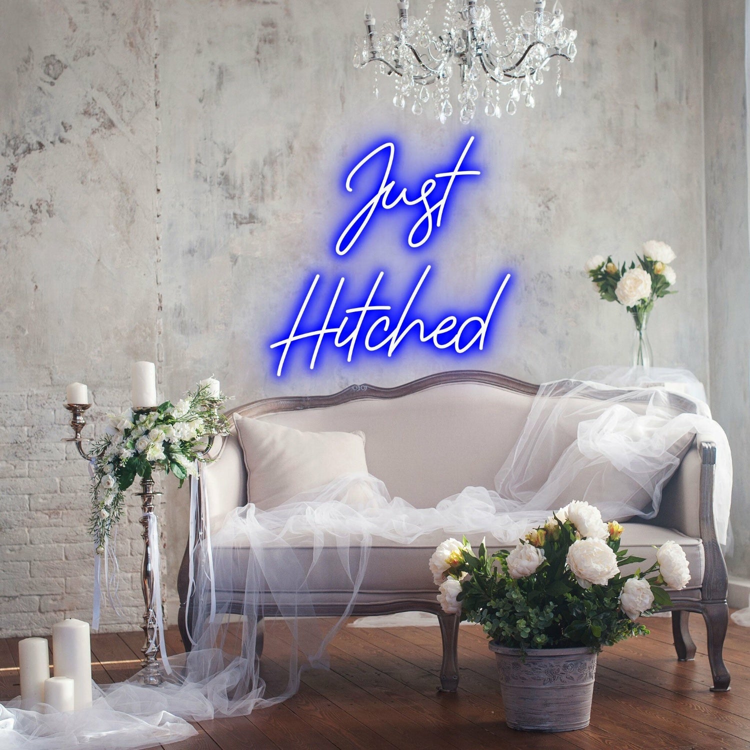 Just Hitched Joyous Neon Celebration For Newlyweds | Shineneon