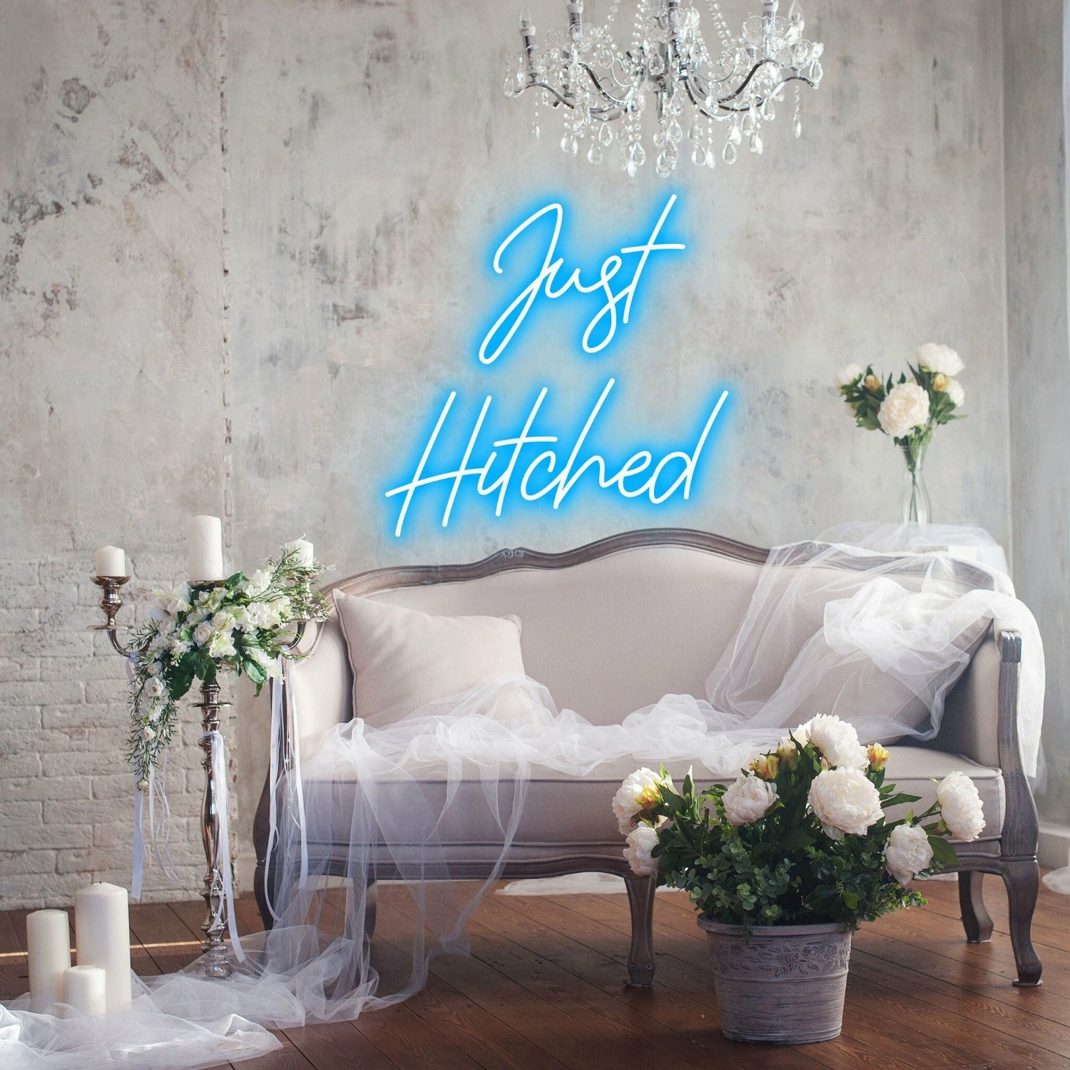 Just Hitched Joyous Neon Celebration For Newlyweds | Shineneon