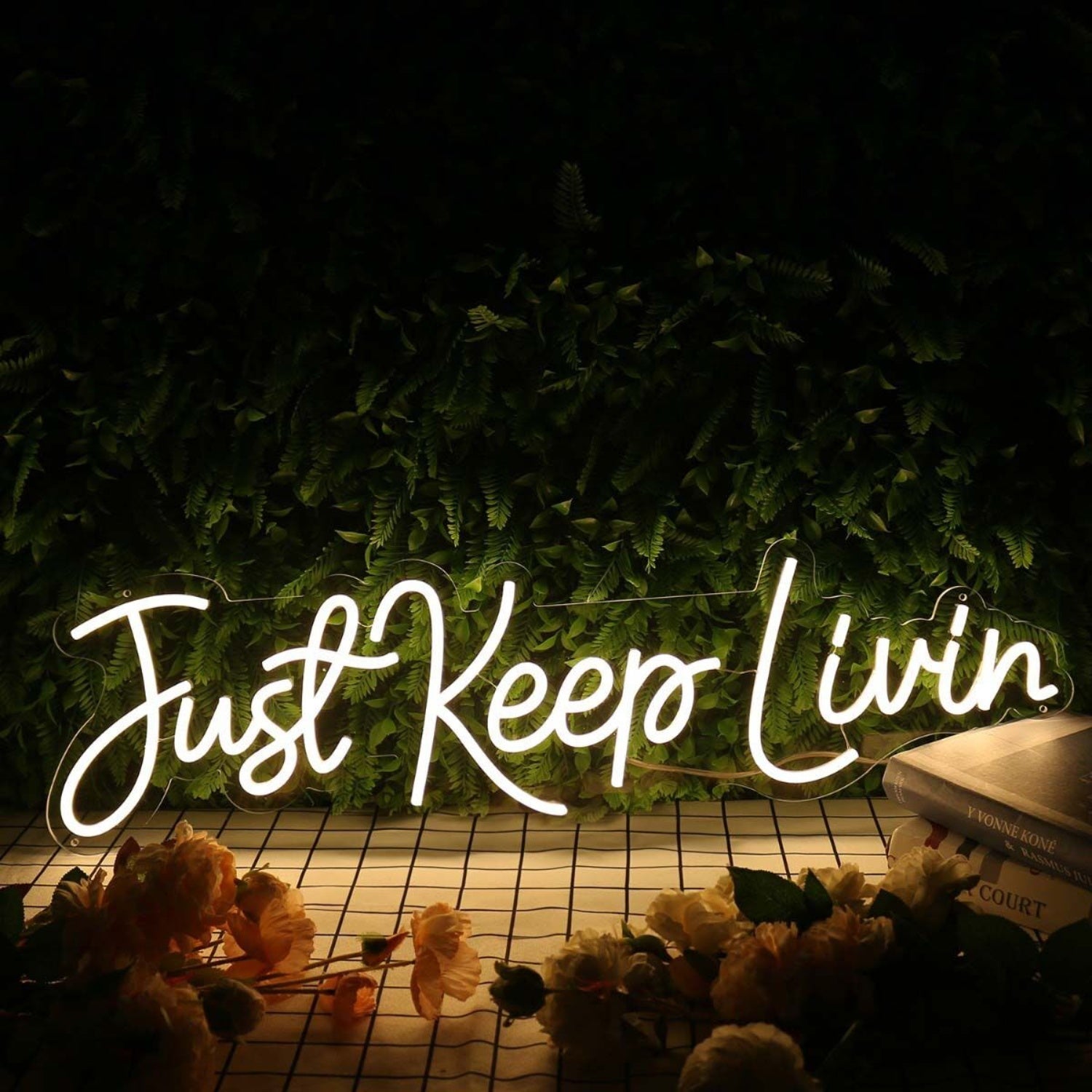 Just Keep Living Yellow Led Neon Sign - Shineneon