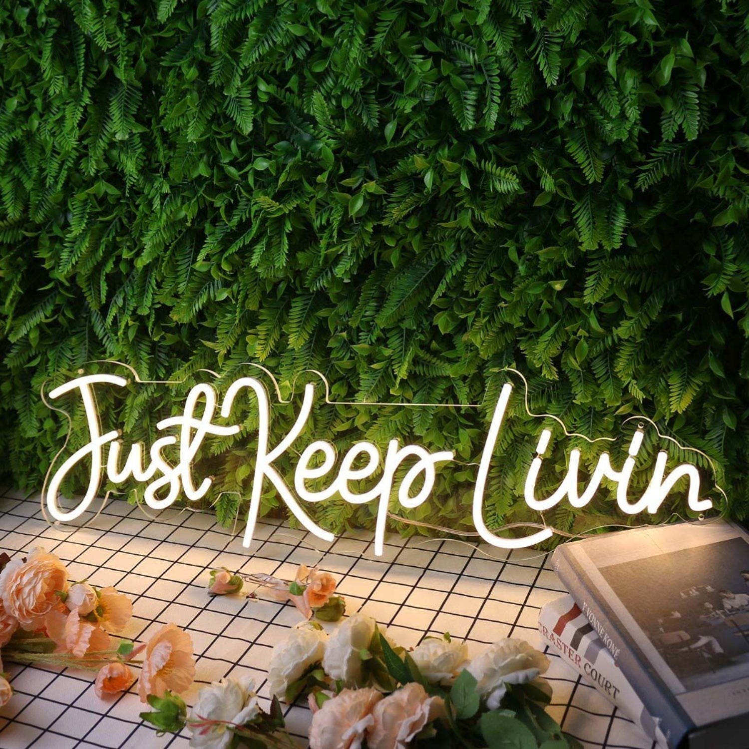 Just Keep Living Yellow Led Neon Sign - Shineneon